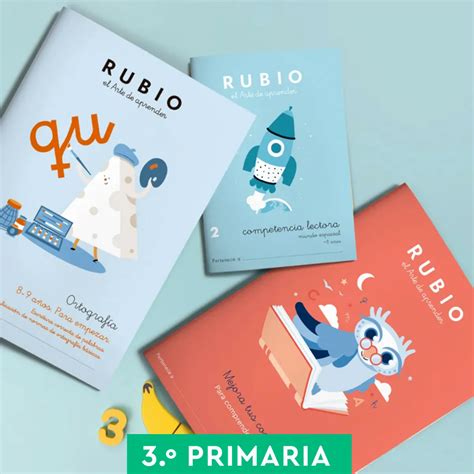 Cuadernos aprendizaje y refuerzo 3 º Primaria 8 años RUBIO