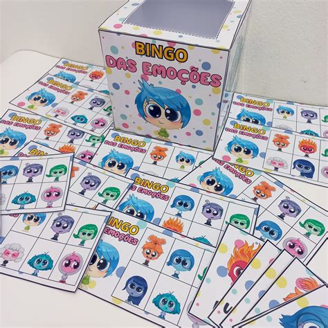 Bingo das Emoções Divertida Mente Educativa e Criativa Materiais