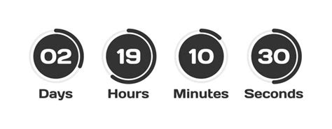 Premium Vector Countdown Icons Set Days Hours Minutes Seconds