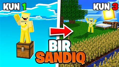 MINECRAFT LEKIN MEN BIRDONA SANDIQDA YASHAB QOLDIM YouTube