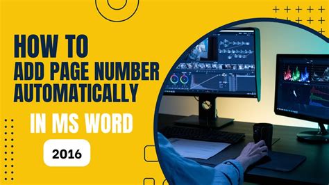 How To Add Page Numbers Automatically In Easily Way In Microsoft Word 2016 Youtube