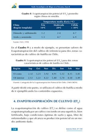 Evapotranspiracion Del Cultivo Pdf