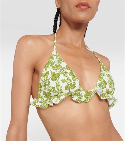 Ruffle Trimmed Printed Bikini In Multicoloured Etro Mytheresa