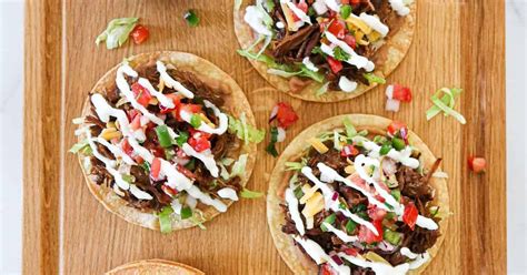 Shredded Beef Tostadas Foodtalk