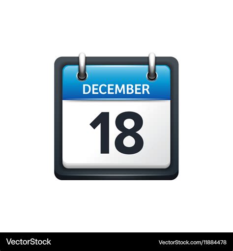 december  calendar icon royalty  vector image