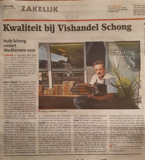 Alkmaars Weekblad Juni Vishandel Schong