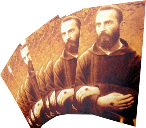 St Padre Pio Juego de cartas sagradas de oración en la espalda