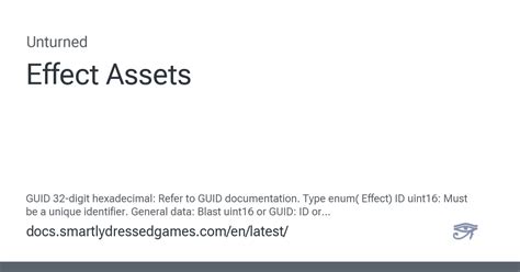 Effect Assets — Unturned 3.x documentation