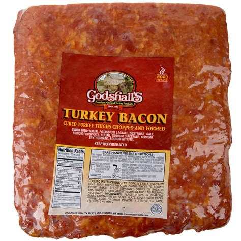 Godshalls Slab 575 Lb Turkey Bacon 8case