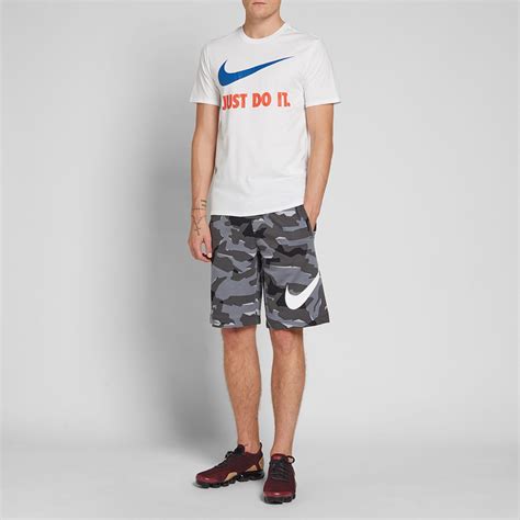 Nike Club Camo Short Cool Grey Anthracite And White End