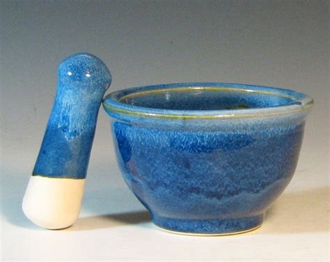 Mortar and Pestle Ceramic Set Stoneware Kitchen Prep Glazed - Etsy