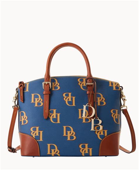 Dooney Bourke Monogram Domed Satchel In Blue Lyst