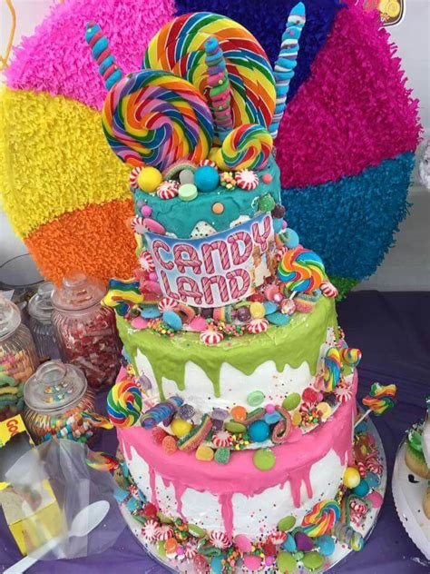 Candyland cake | Candyland birthday, Candy theme birthday party ...