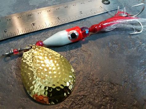 Salmon Spinners Gold Plated Blade Salmon Slayer 1 Oz Lure Nautical