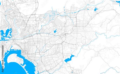 Fototapeta Mapa świata Dla Dzieci Rich Detailed Vector Map Of La Mesa