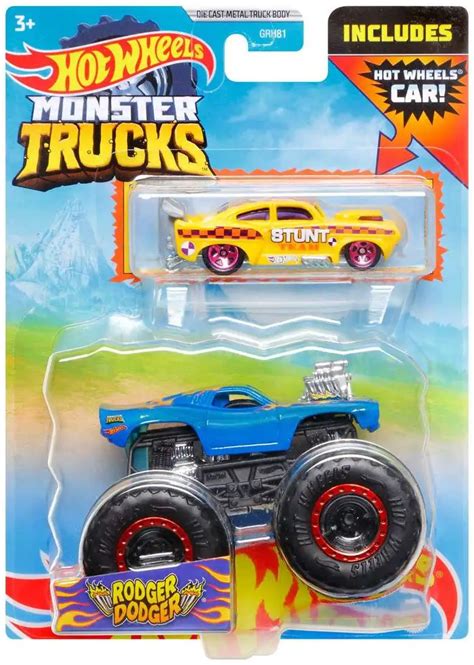 Hot Wheels Monster Trucks Rodger Dodger 164 Diecast Car 2 Pack Mattel Toys Toywiz