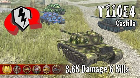 T E K Damage Kills Wot Blitz Replays Youtube