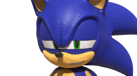 Sonic The Hedgehog 3D Render, Digital Art by clickdamn