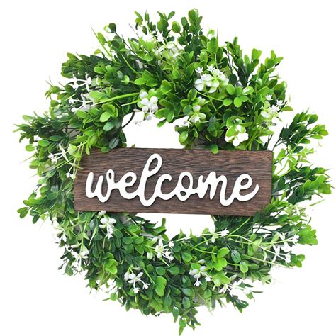 Harpi Spring Wreaths For Front Door Summer Clearance Artificial Boxwood