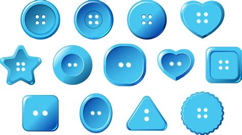 Set of button in different shapes 7546055 Vector Art at Vecteezy