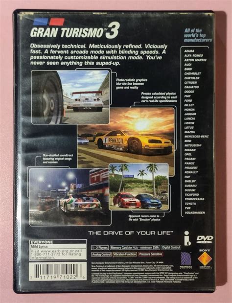 Gran Turismo 3 PS2 Game NTSC ENGLISH Language CIB Complete