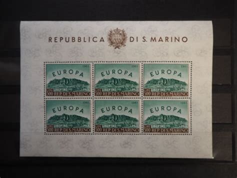 San Marino 1961 Cept Kleinbogen Monte Tiano MNH Nr 700 ME 250