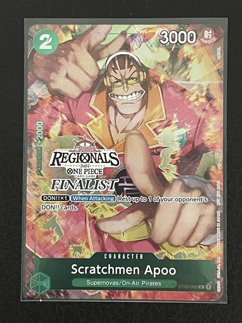 One Piece Card Game Online Regional Finalist Scratchmen Apoo St