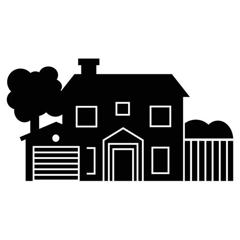 farm house silhouette isolated icon vector illustration design black ...