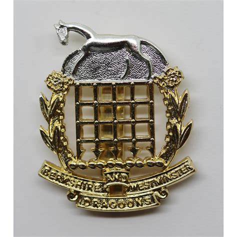 Berkshire Westminster Dragoons Anodised Staybrite Cap Badge