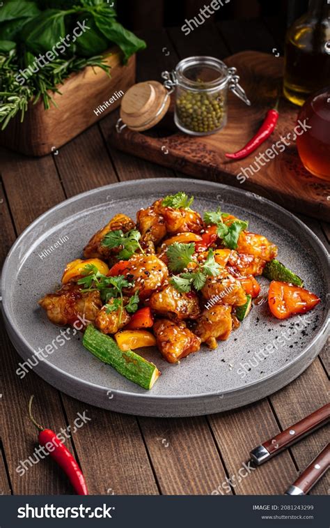 1108 Sweet And Sour Fish Fillets With Fries Images Stock Photos