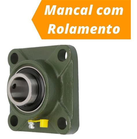 Mancal Quadrado Flangeado Rolamento Ucf208 Eixo 40mm IRC Comércio de