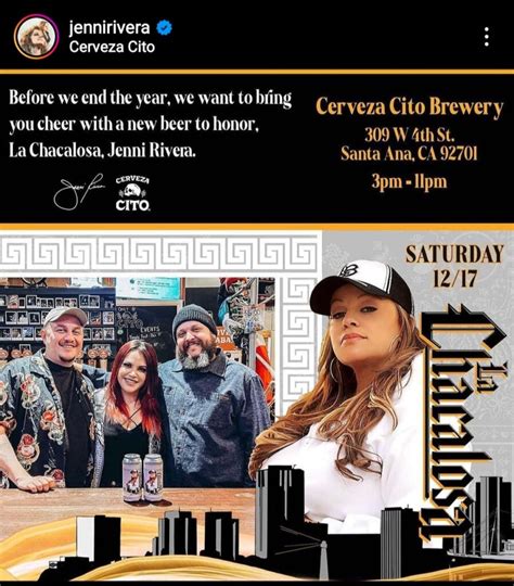 Jenni Rivera lanzará su propia cerveza La Chacalosa Soy Perrísima