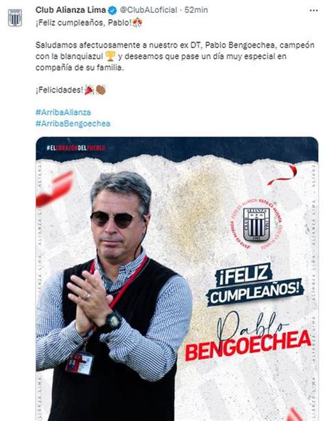 Pablo Bengoechea Alianza Lima le dedicó especial saludo de cumpleaños