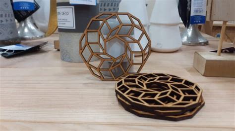 Símbolo Hexagonal Posavasos Madera Mandala Art