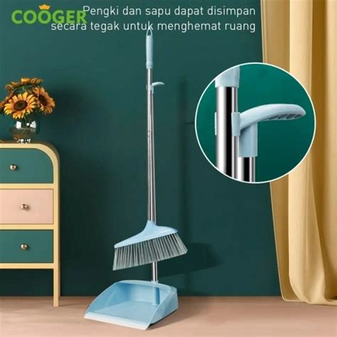 Jual Set Alat Kebersihan 2 In 1 Sapu Dan Pengki Cleaning Set Sapu