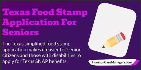 How The Simplified Texas Food Stamp Application For Seniors Works