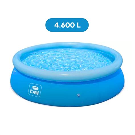 Piscina Infl Vel Redonda Litros Pvc M X Cm Cor Azul