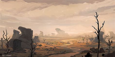 Wasteland Commission Artistic Painting Of Desert Landscape