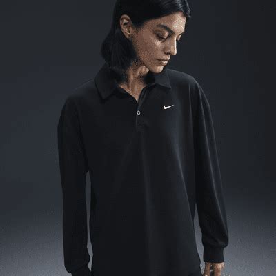 Damska koszulka polo z długim rękawem o kroju oversize Nike Sportswear