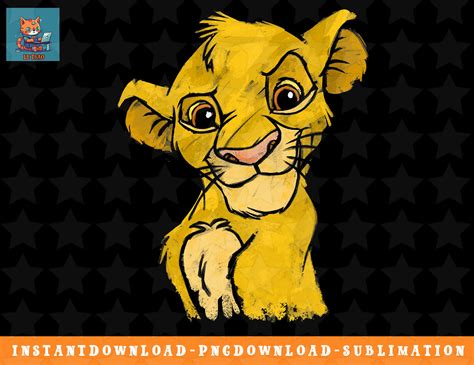 Disney Lion King Young Simba Smiling Portrait Sketch Png Su Inspire