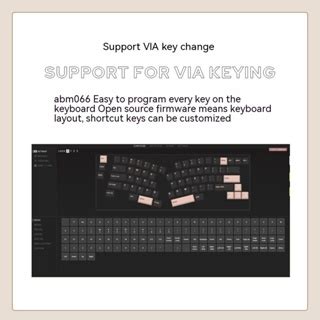 CIDOO ABM066 Alice Layout 68 Keys VIA Programmable Hot Swappable