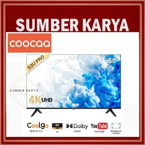 Jual S U Pro Coocaa K Uhd Led Smart Tv Inch Digital Youtube Hdr