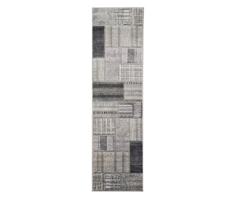 Broyhill Destan Charcoal And Gray Patchwork Runner Rug 2 X 7 Big Lots