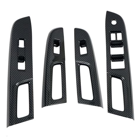 Carbon Fiber Abs Window Lift Panel Switch Trim Fit For Subaru Wrx Sti