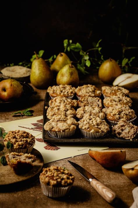 Birnen Muffins Mit Streuseln Madame Dessert