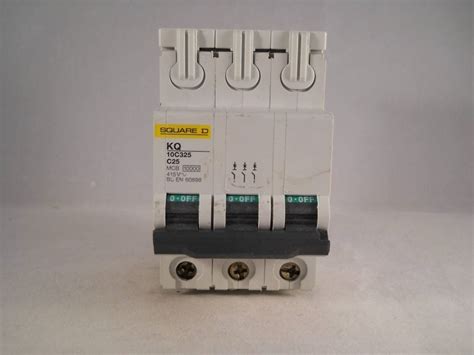 Square D MCB 25 Triple Pole 3 Phase Breaker Type C 25A Loadcentre