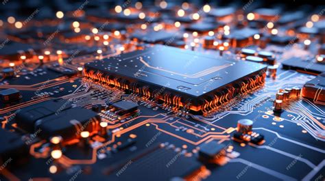 Premium AI Image | electronic circuit background