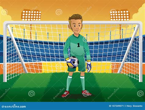 Cartoon Soccer Goalkeeper Stock Vector Illustration Of Element 107349071