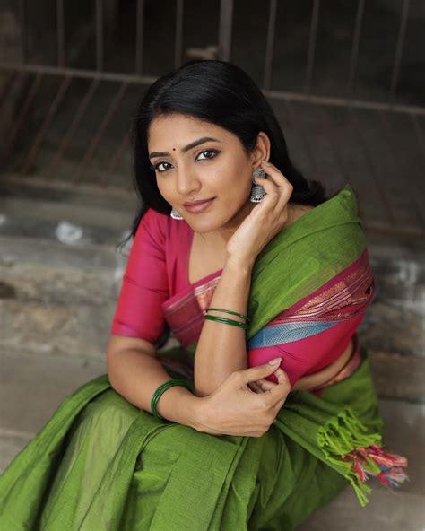 Beautiful Eesha Rebba Green Saree Stills