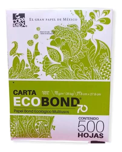 Hojas Blancas Carta Eco Bond Paquete 500 Hojas Ecologicas En Venta En